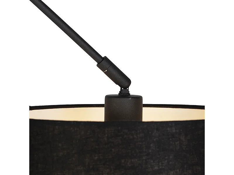 Suspension avec abat-jour en lin noir 35 cm - Blitz I noir