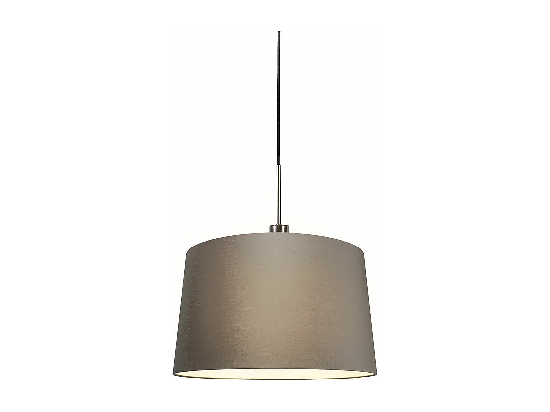 Lampe à suspension moderne en acier avec abat-jour 45 cm taupe - Combi 1