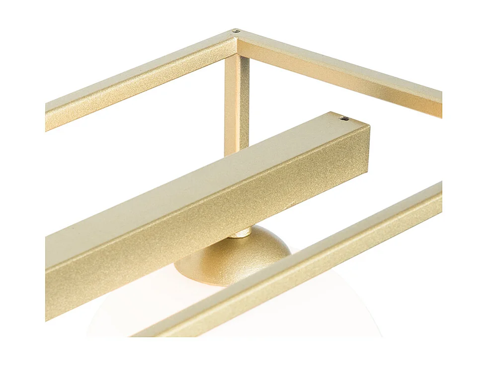 Plafonnier design doré à 4 lumières blanches - Aniek