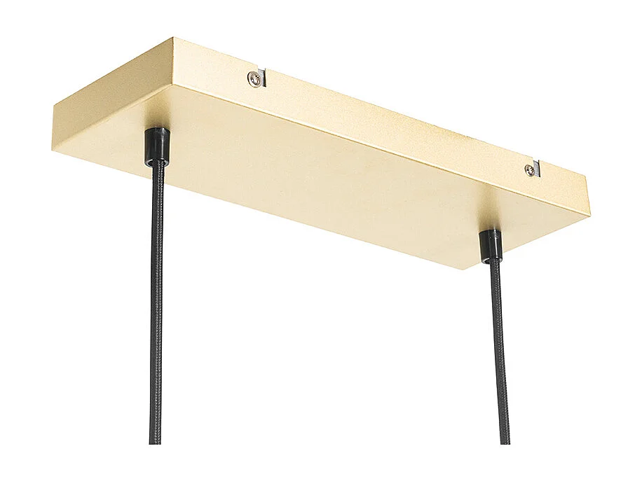 Plafonnier design doré à 4 lumières blanches - Aniek