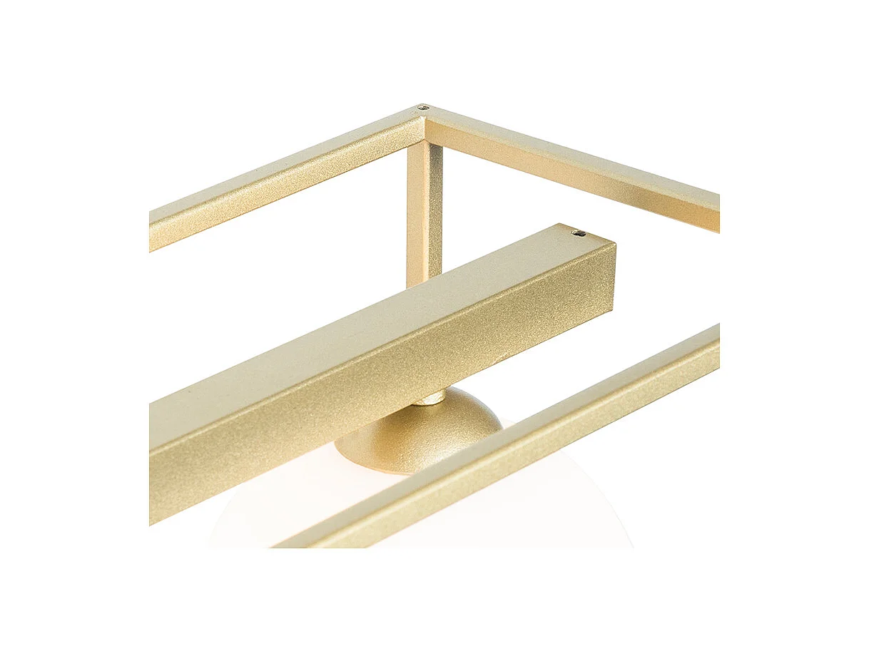 Suspension design dorée avec verre blanc 4 lumières - Aniek