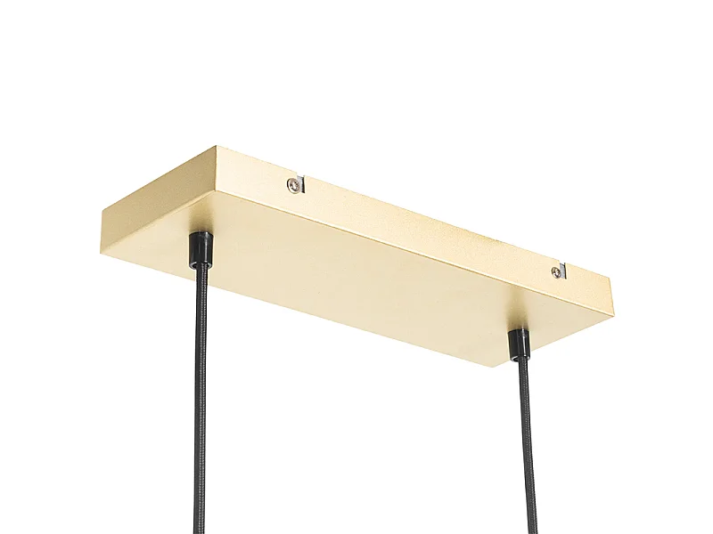 Suspension design dorée avec verre blanc 4 lumières - Aniek