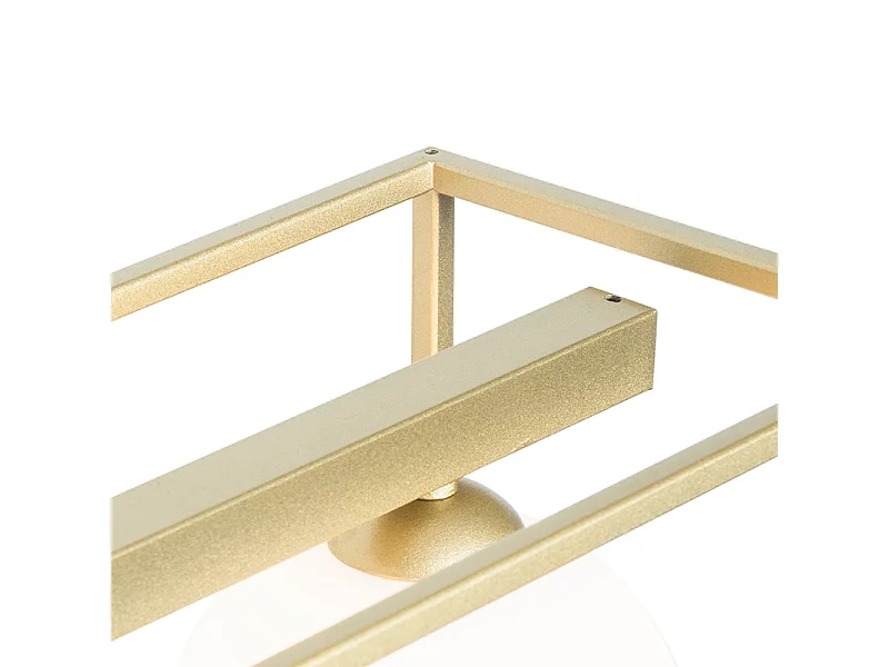 Suspension design dorée avec verre blanc 4 lumières - Aniek