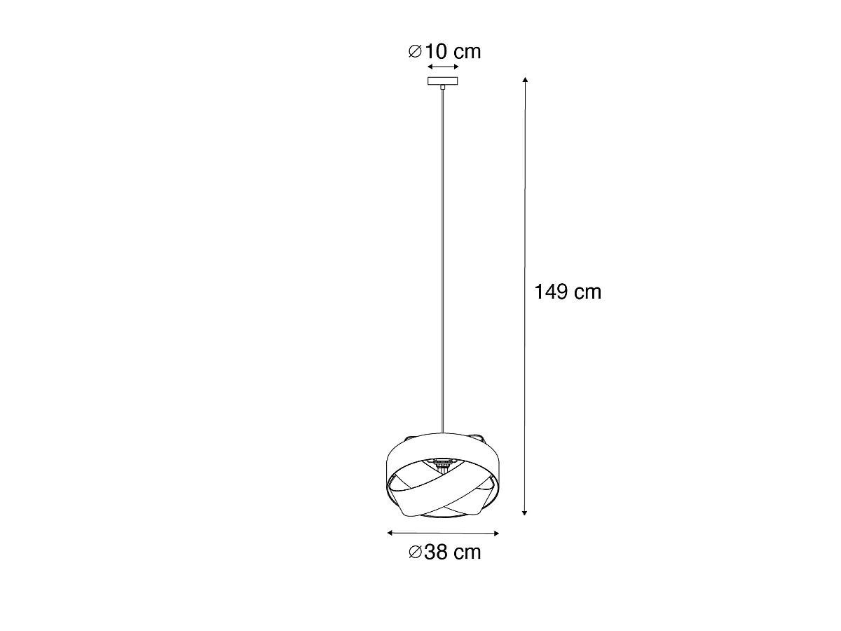 Suspension moderne blanche - Cloth