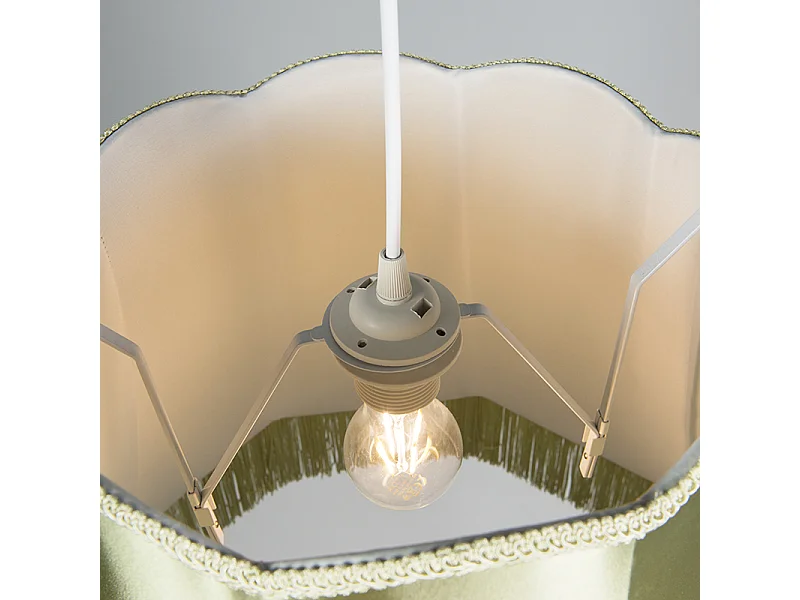 Lampe suspendue rétro verte 45 cm - Granny