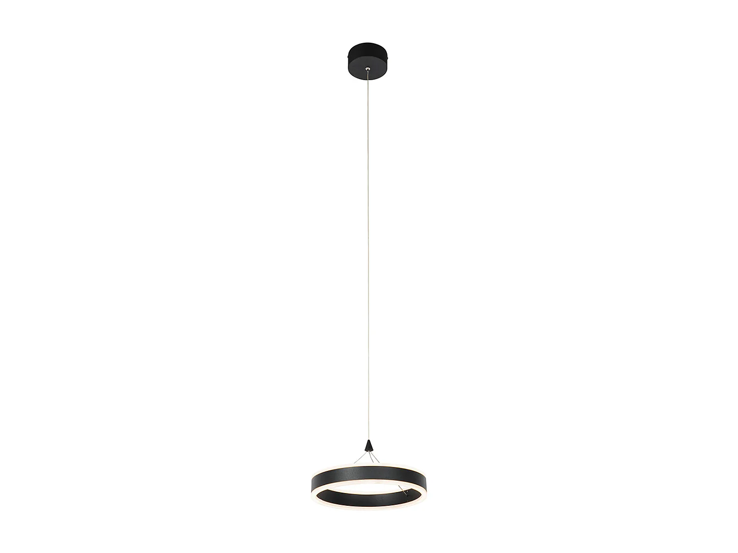 Suspension noire 30 cm avec LED à intensité variable sur 3 niveaux - Lyani