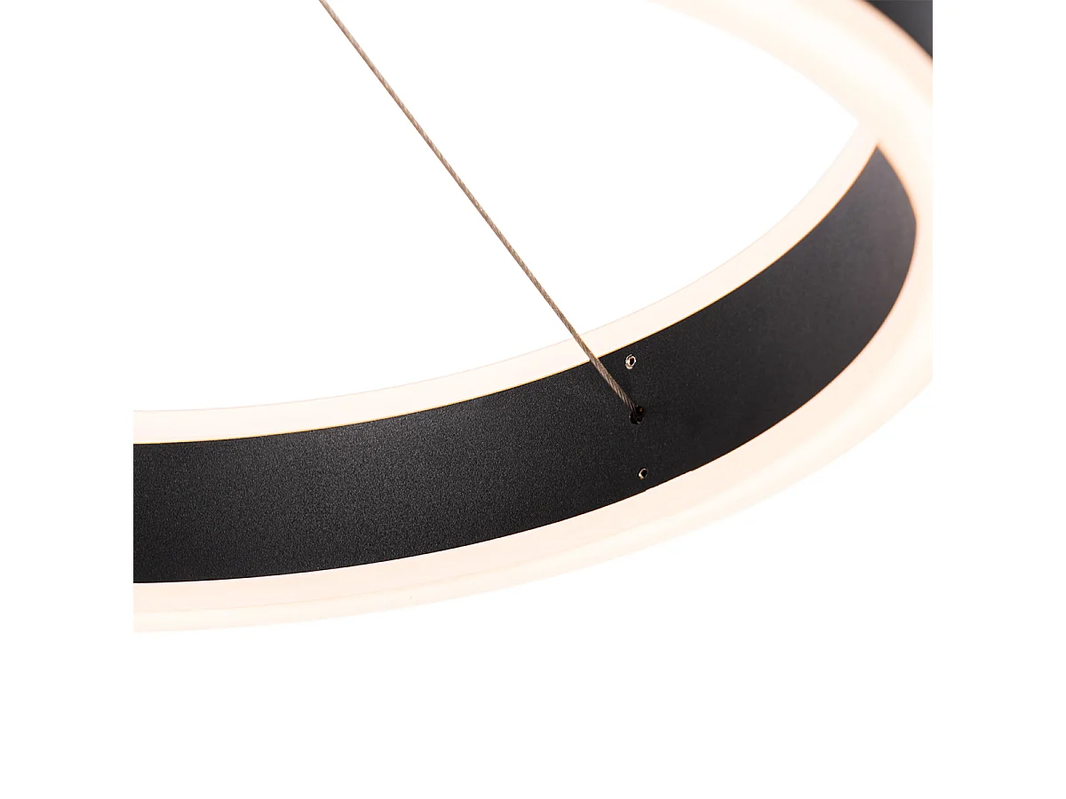 Suspension noire 30 cm avec LED à intensité variable sur 3 niveaux - Lyani