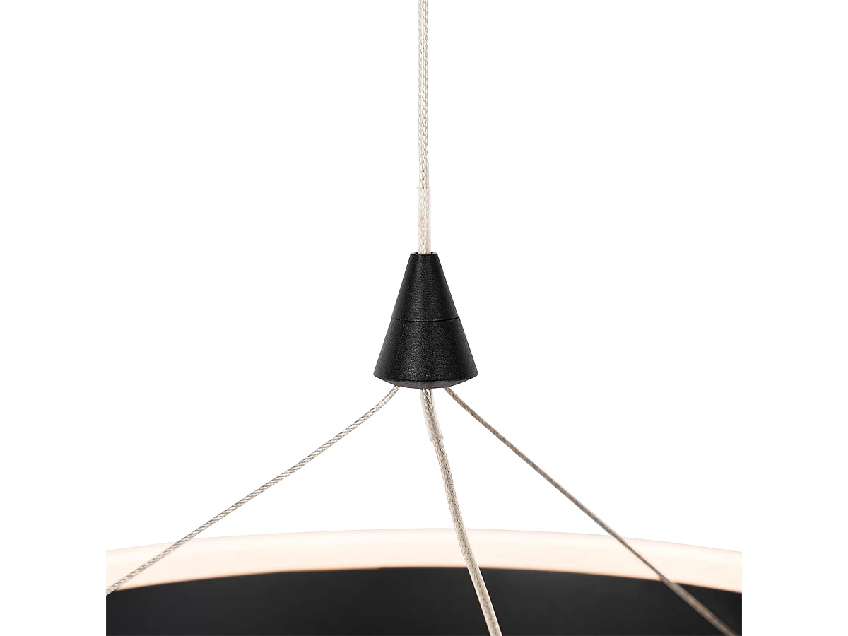 Suspension noire 30 cm avec LED à intensité variable sur 3 niveaux - Lyani