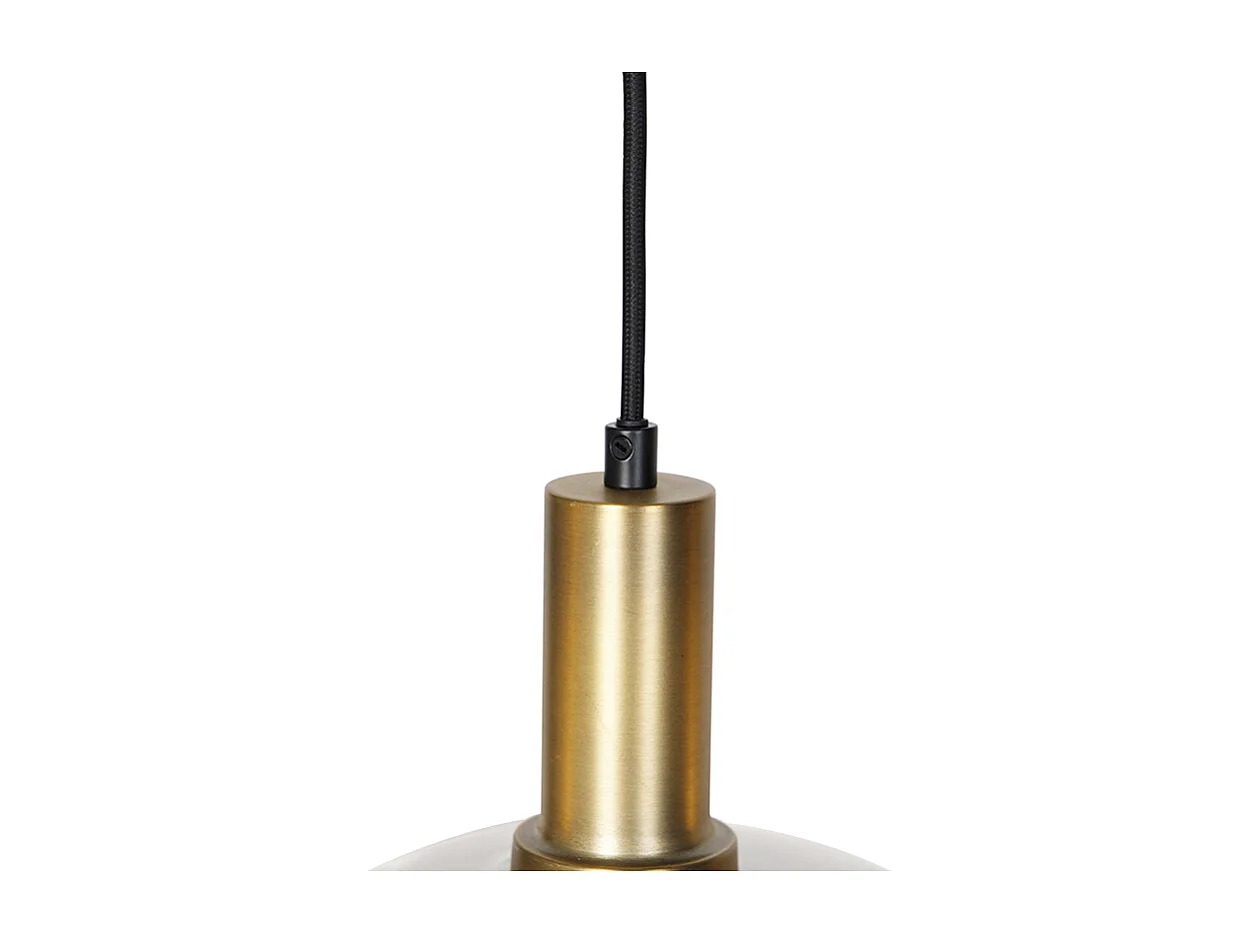 Suspension design noire avec verre doré et fumé 4 lumières - Zuzanna