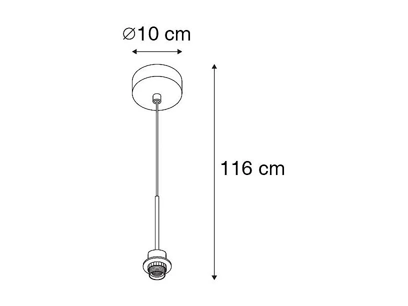Suspension moderne noire sans abat-jour - Combi 1