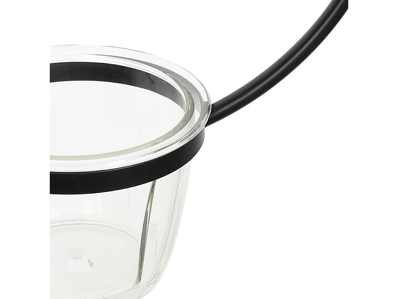 Suspension moderne noire avec verre rond - Roslini