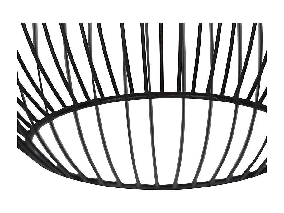 Lampe à suspension ronde design noir 30 cm - Wire Dos