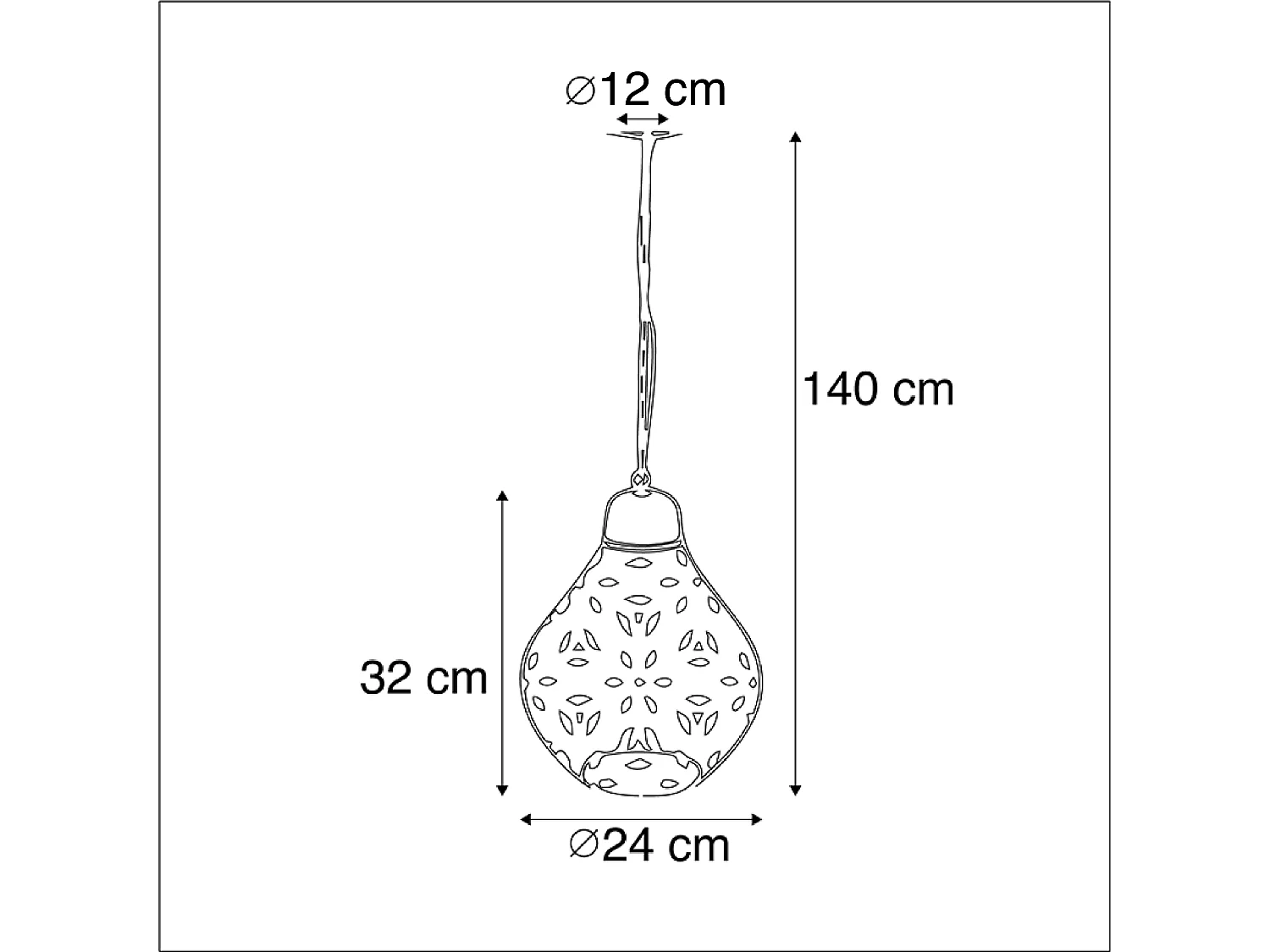 Suspension orientale en cuivre - Maruf 5
