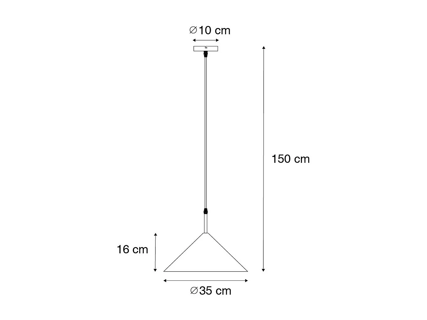 Lampe à suspension design noire - Triangolo