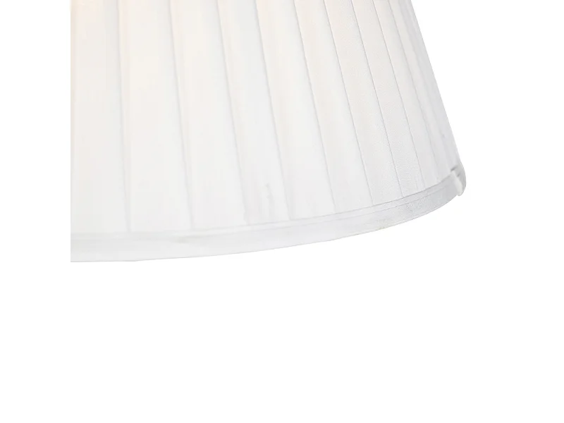 Suspension avec abat-jour plissé crème 35 cm - Blitz I acier