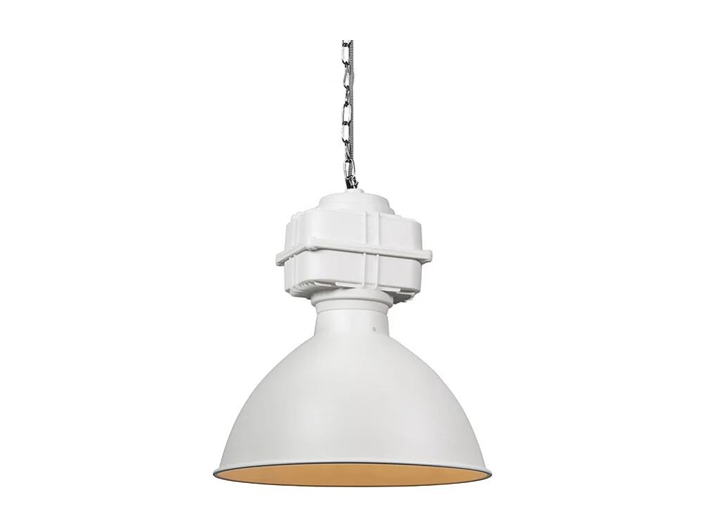 Lampe à suspension industrielle petite blanc mat - Sicko