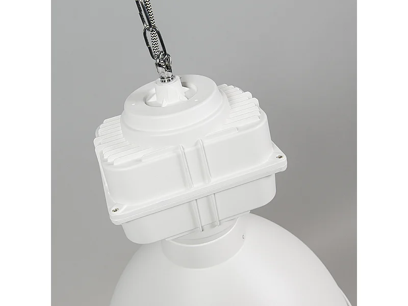Lampe à suspension industrielle petite blanc mat - Sicko