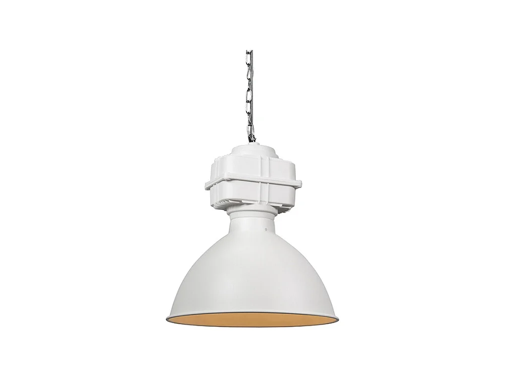 Lampe à suspension industrielle petite blanc mat - Sicko