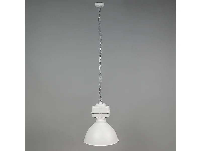 Suspension industrielle petite blanc mat - Sicko
