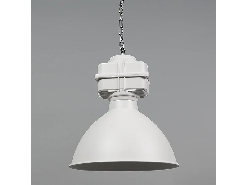 Suspension industrielle petite blanc mat - Sicko