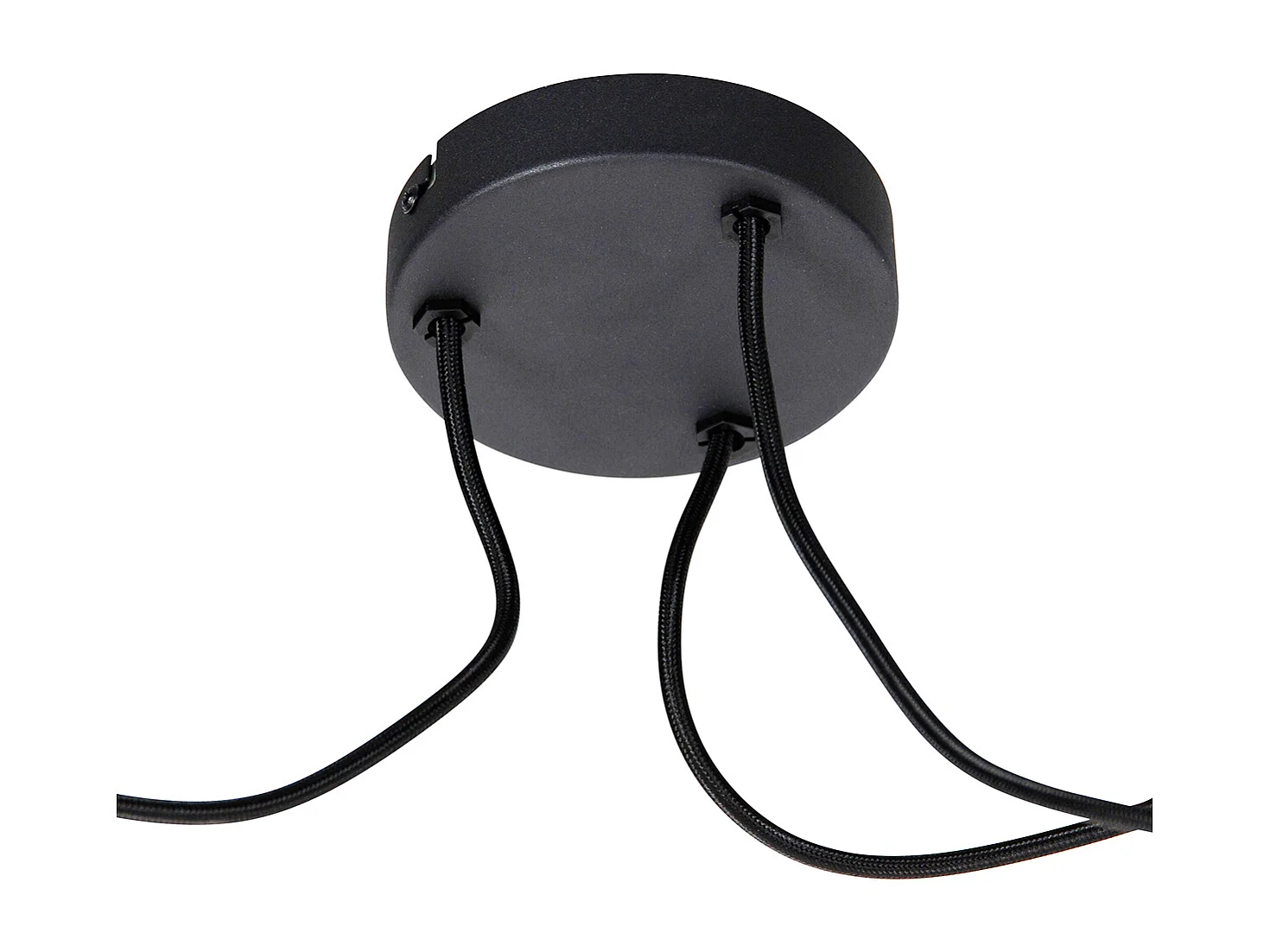 Suspension industrielle noire 3 lumières - Cava