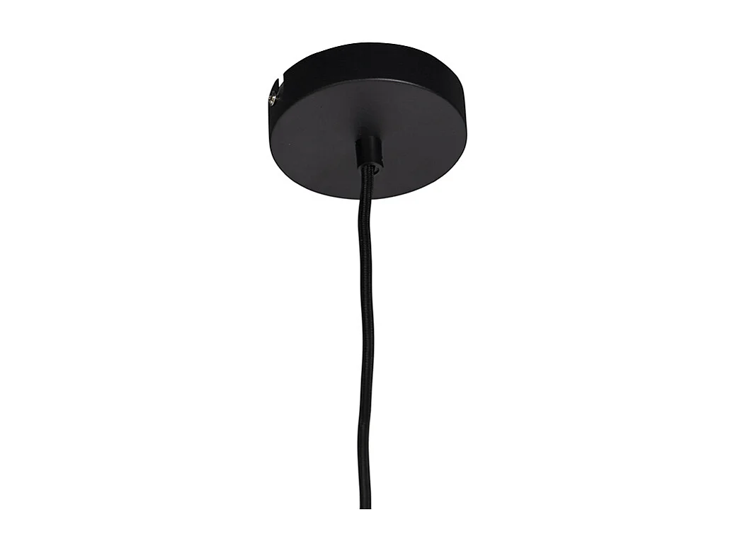 Suspension avec abat-jour en velours rouge et doré 40 cm - Combi