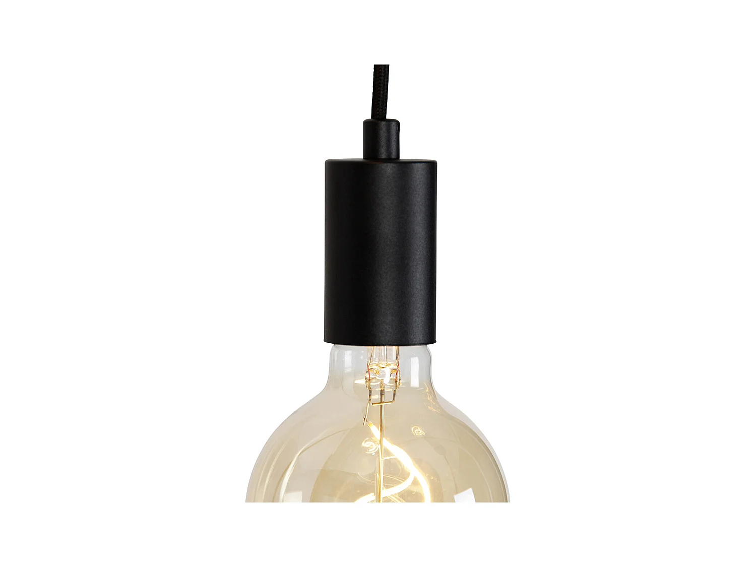 Suspension industrielle noire 3 lumières - Facil