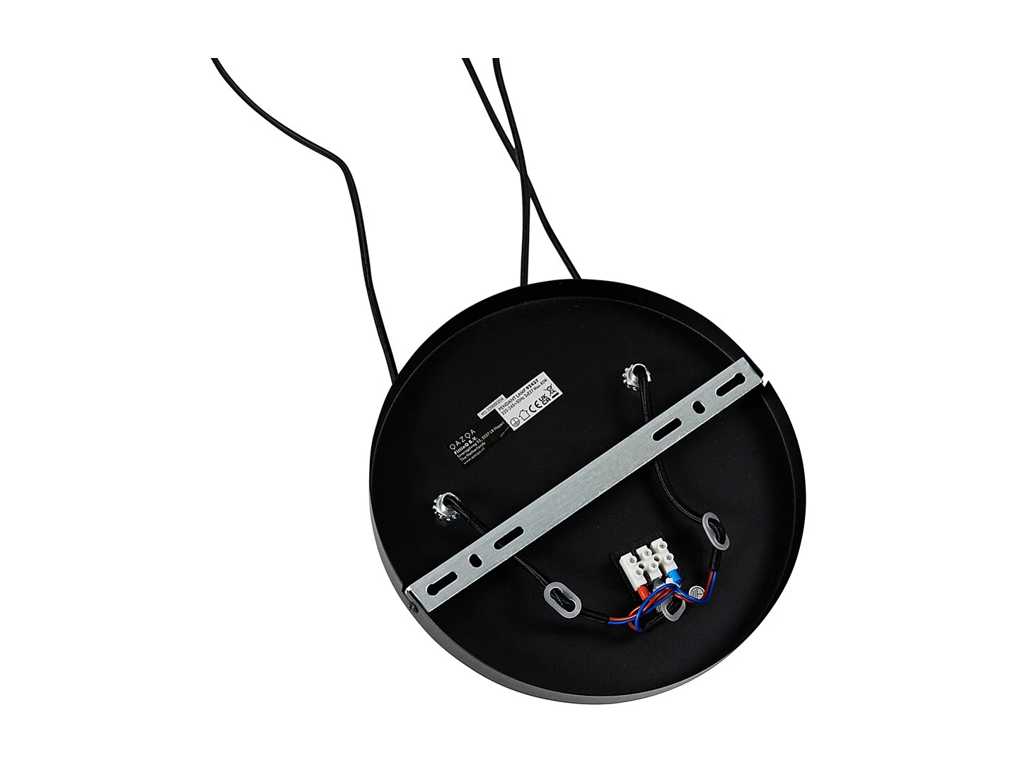 Suspension industrielle noire 3 lumières - Facil