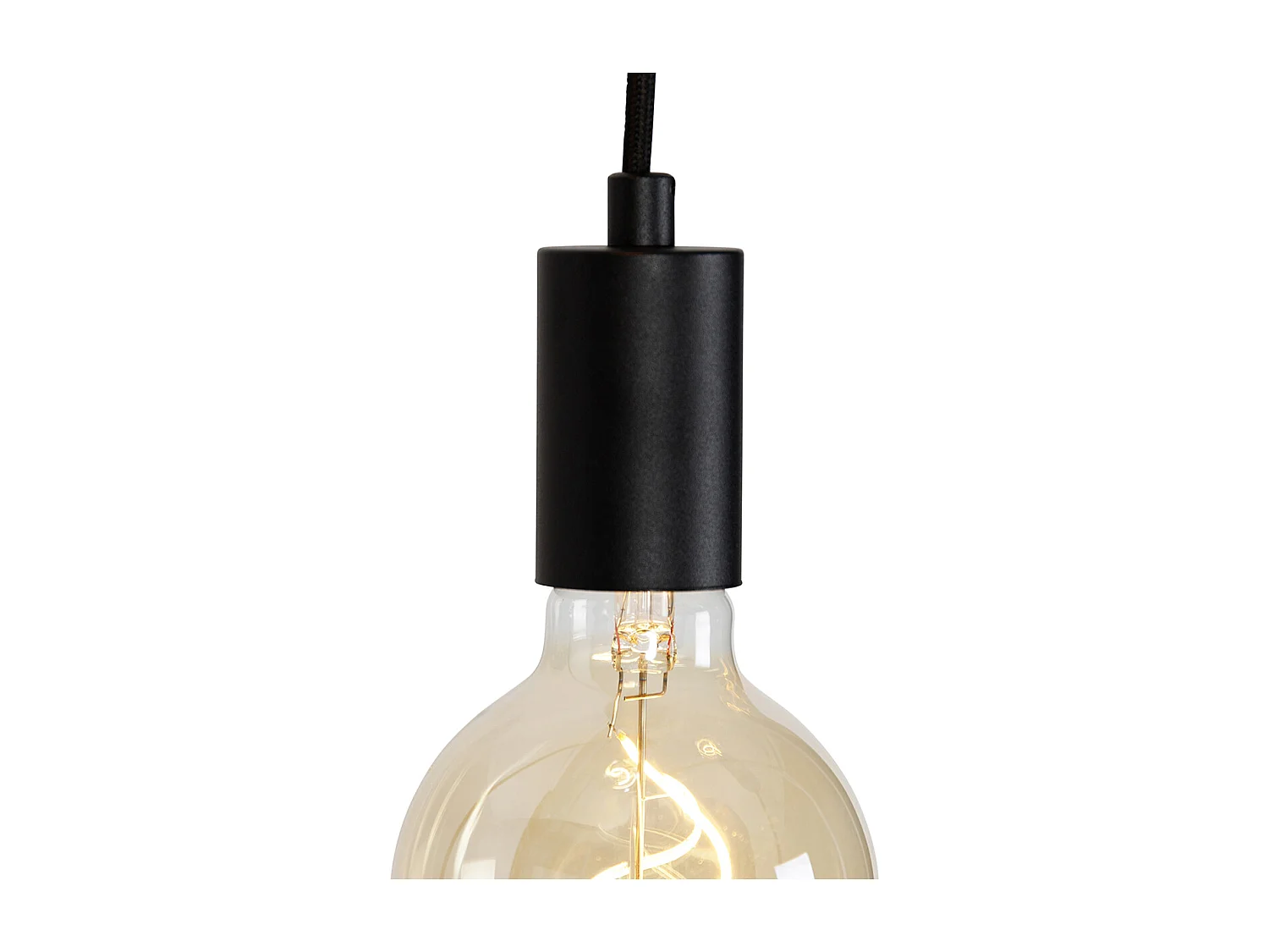 Suspension industrielle noire 3 lumières - Facil