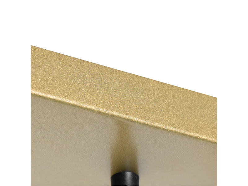 Suspension laiton avec verre bleu et vert 8 lumières - Sandra