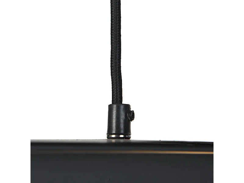 Suspension industrielle noire 3 lumières - Carcasse