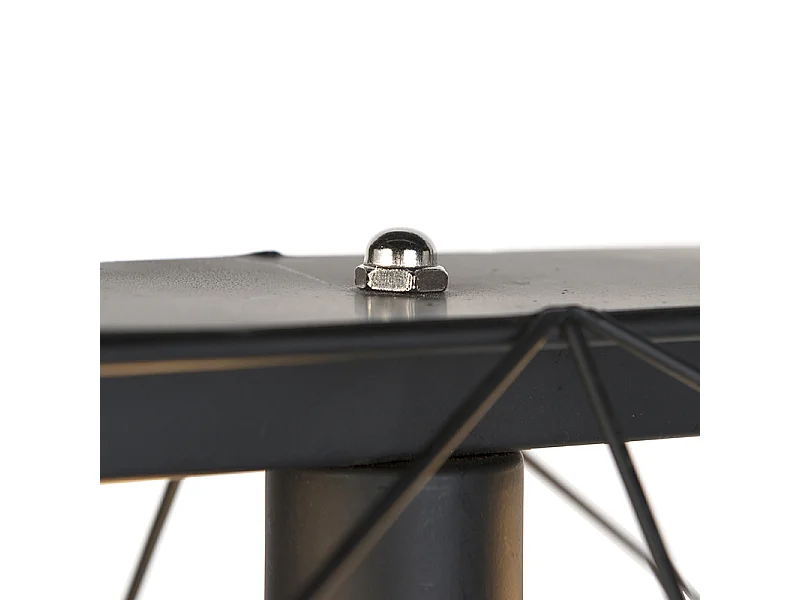 Suspension industrielle noire 3 lumières - Carcasse