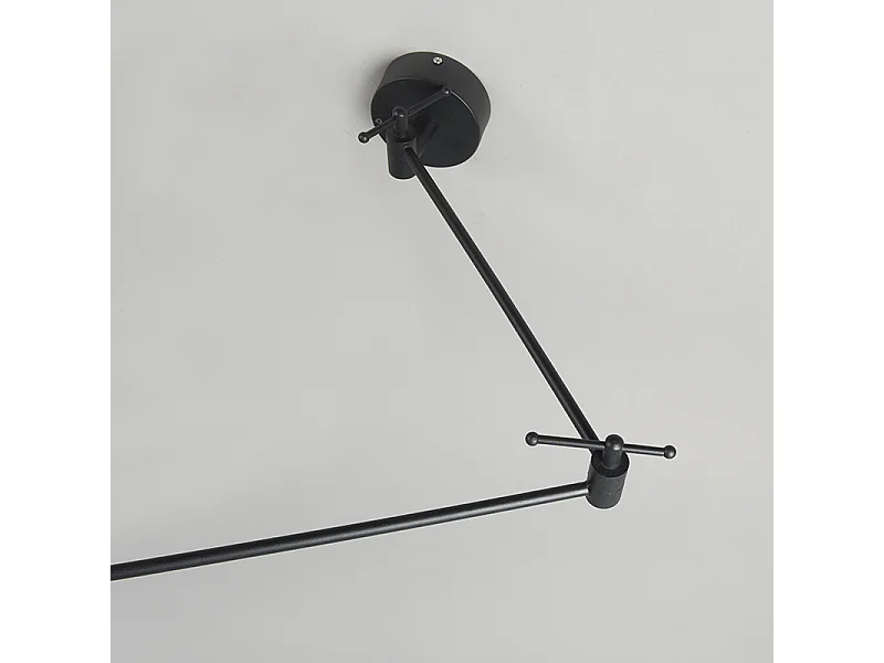 Lampe suspendue noir avec abat-jour 35 cm vert réglable - Blitz I