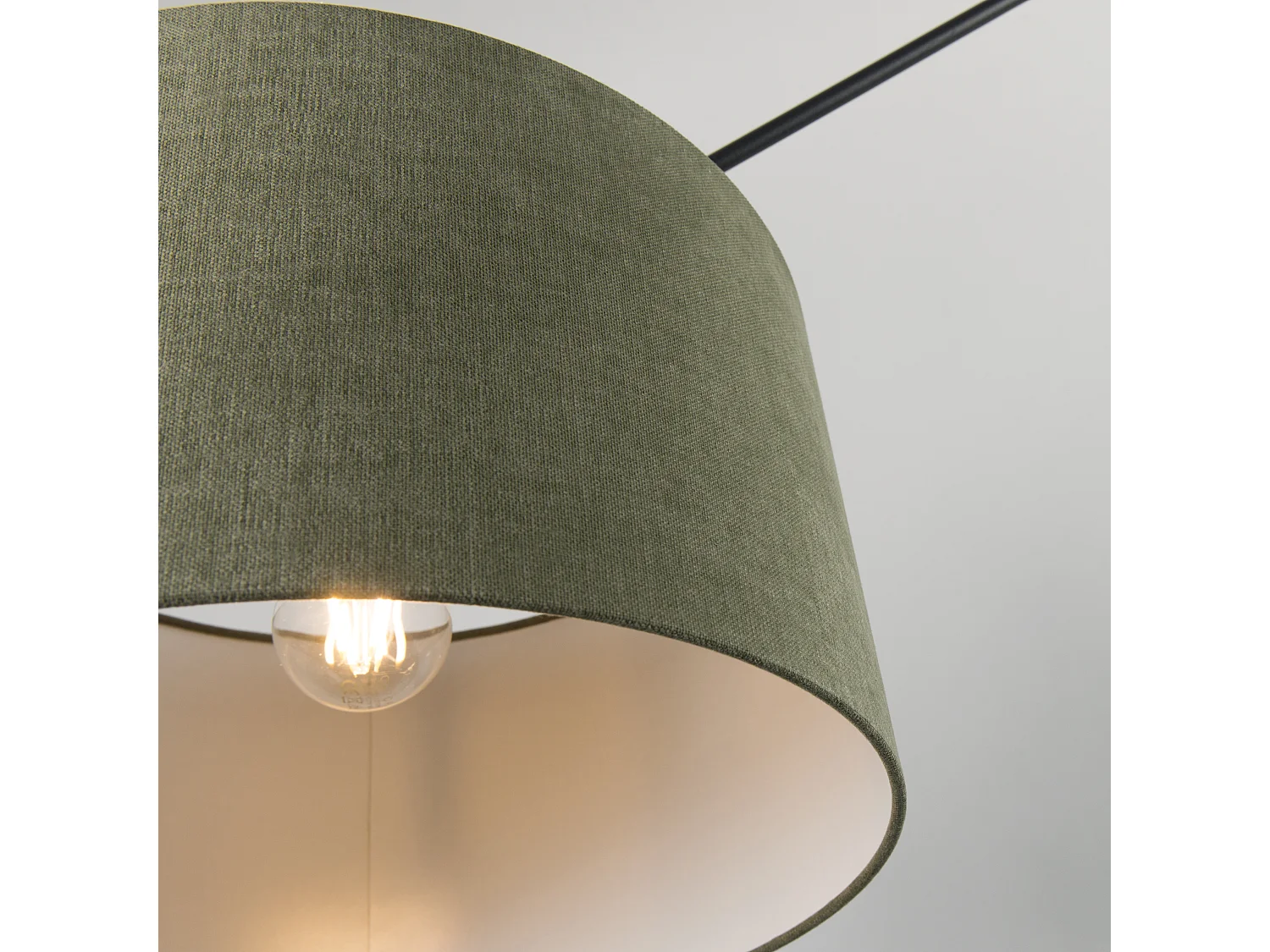 Lampe suspendue noir avec abat-jour 35 cm vert réglable - Blitz I