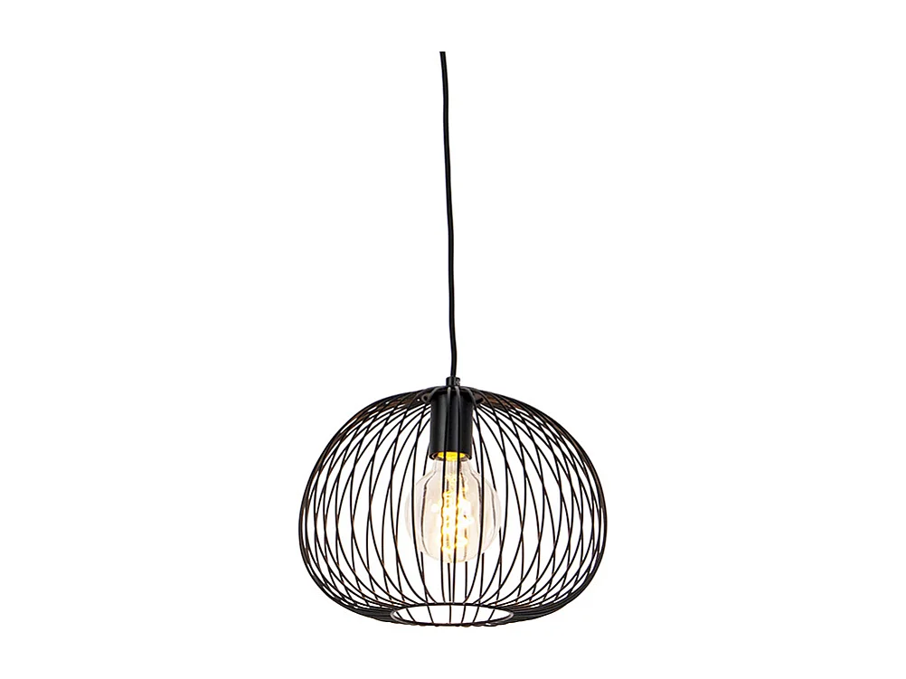 Suspension design filaire noire - Wire Dough