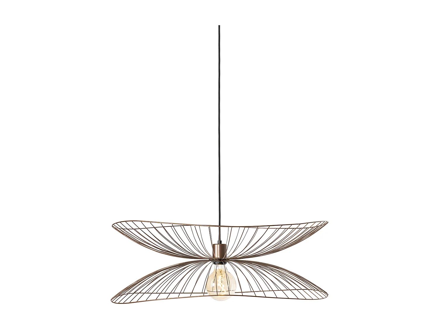 Suspension design bronze foncé avec double abat-jour - Pua