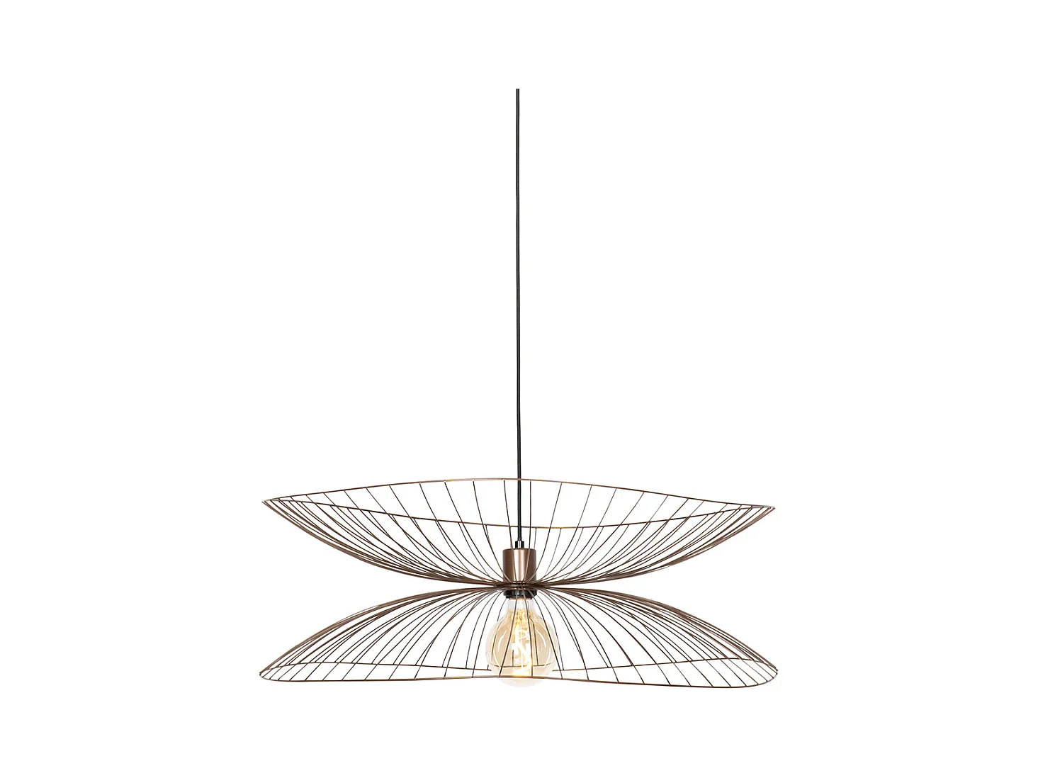 Suspension design bronze foncé avec double abat-jour - Pua