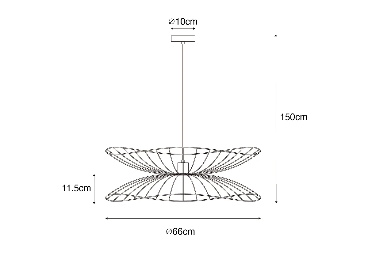 Suspension design bronze 66 cm - Pua