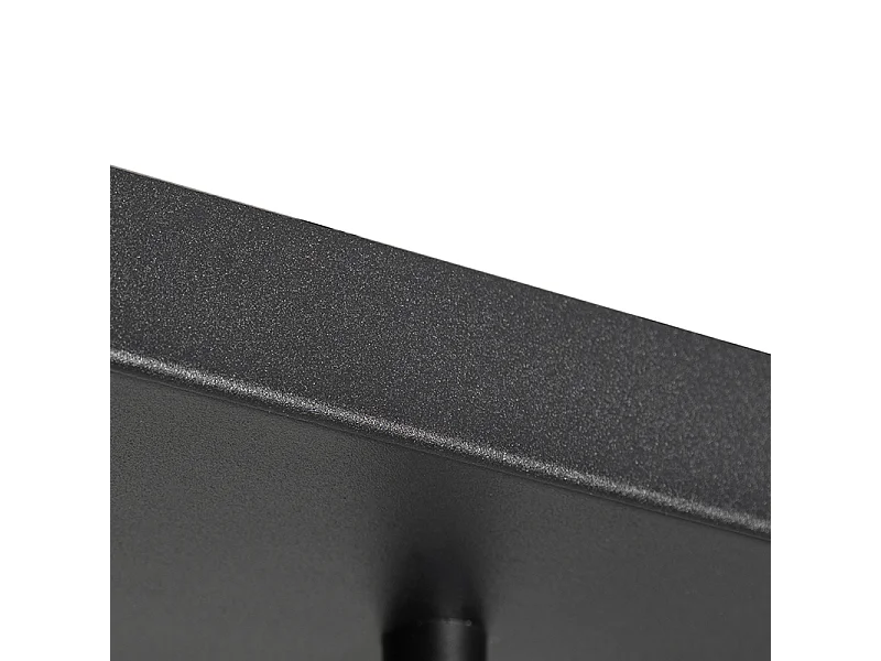 Lampe à suspension Art Déco noire avec verre fumé 8 lumières - Sandra