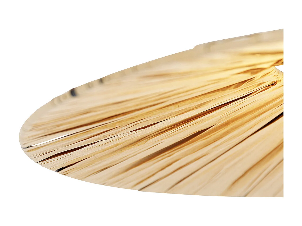 Suspension rustique noire avec corde 45 cm - Leia