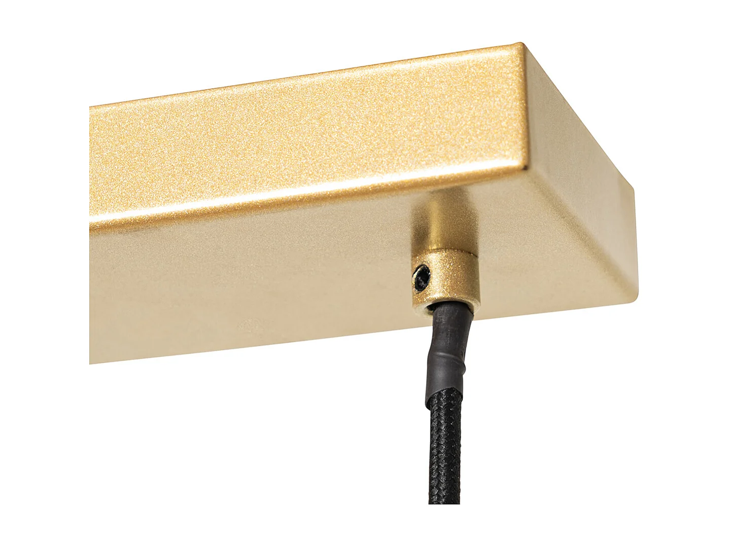 Suspension Art déco dorée avec verre blanc 3 lumières - Isabella