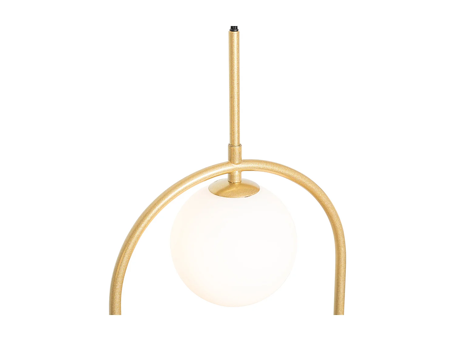 Suspension Art déco dorée avec verre blanc 3 lumières - Isabella