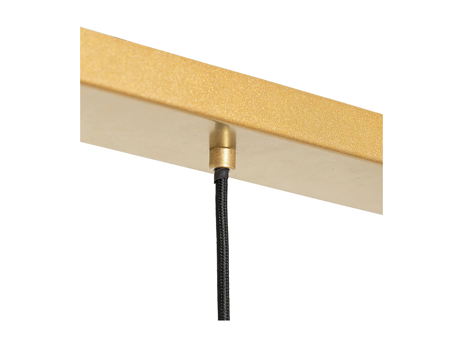 Suspension Art déco dorée avec verre blanc 3 lumières - Isabella