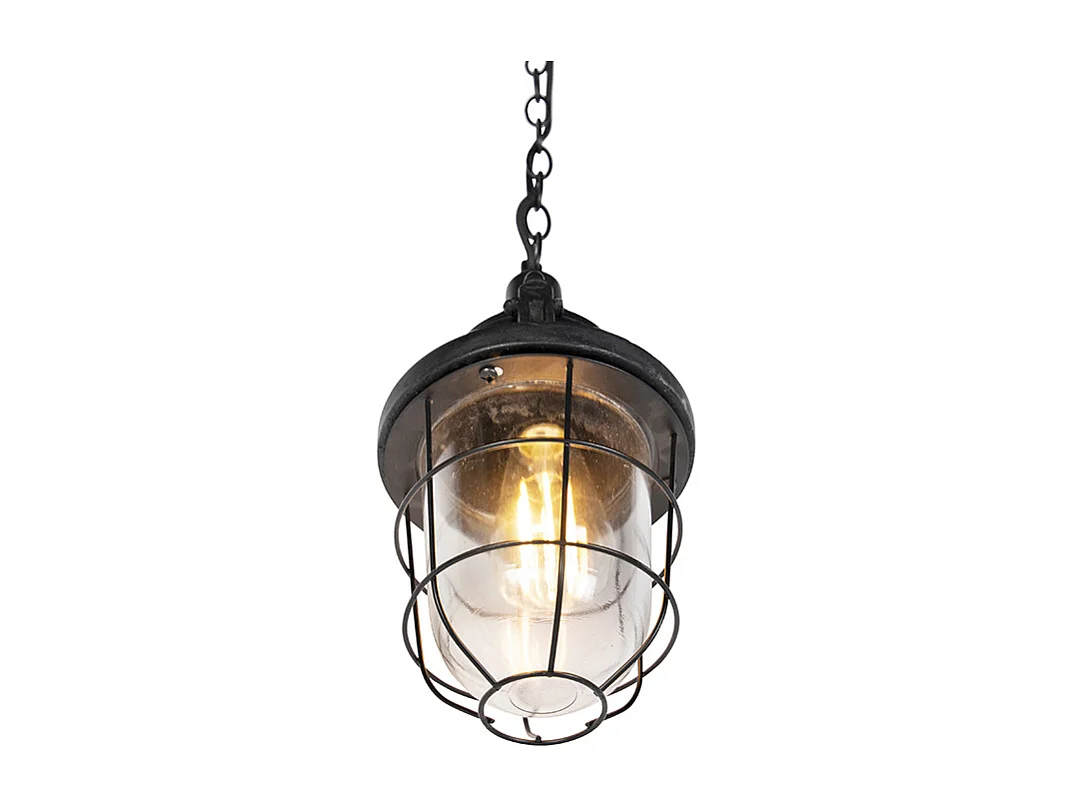 Set de 3 suspensions industrielles noires - Cabine