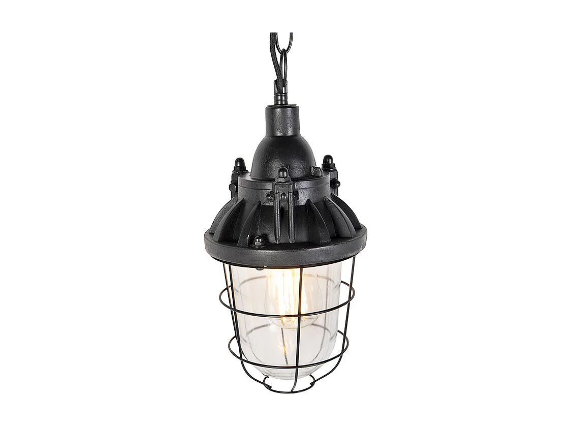 Set de 3 suspensions industrielles noires - Cabine