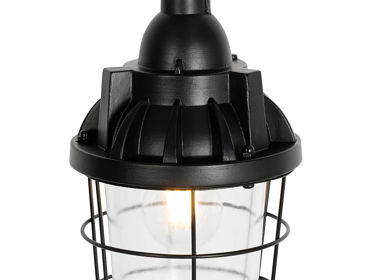 Ensemble de 3 lampes suspendues industrielles noires - Cabin