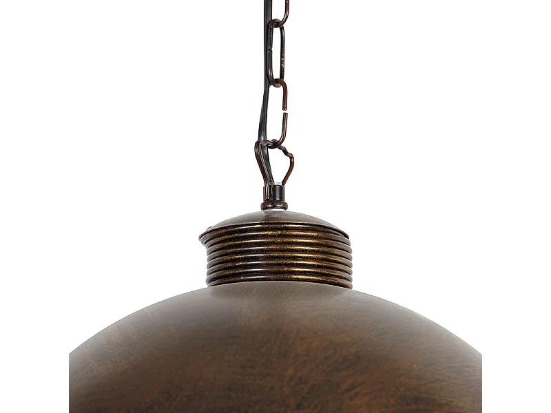Suspension industrielle marron rouille 35 cm - Magna Classic