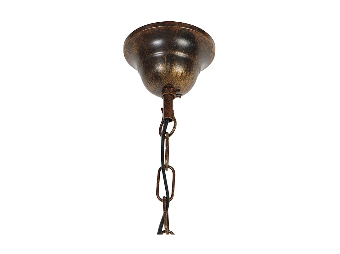 Suspension industrielle marron rouille 35 cm - Magna Classic