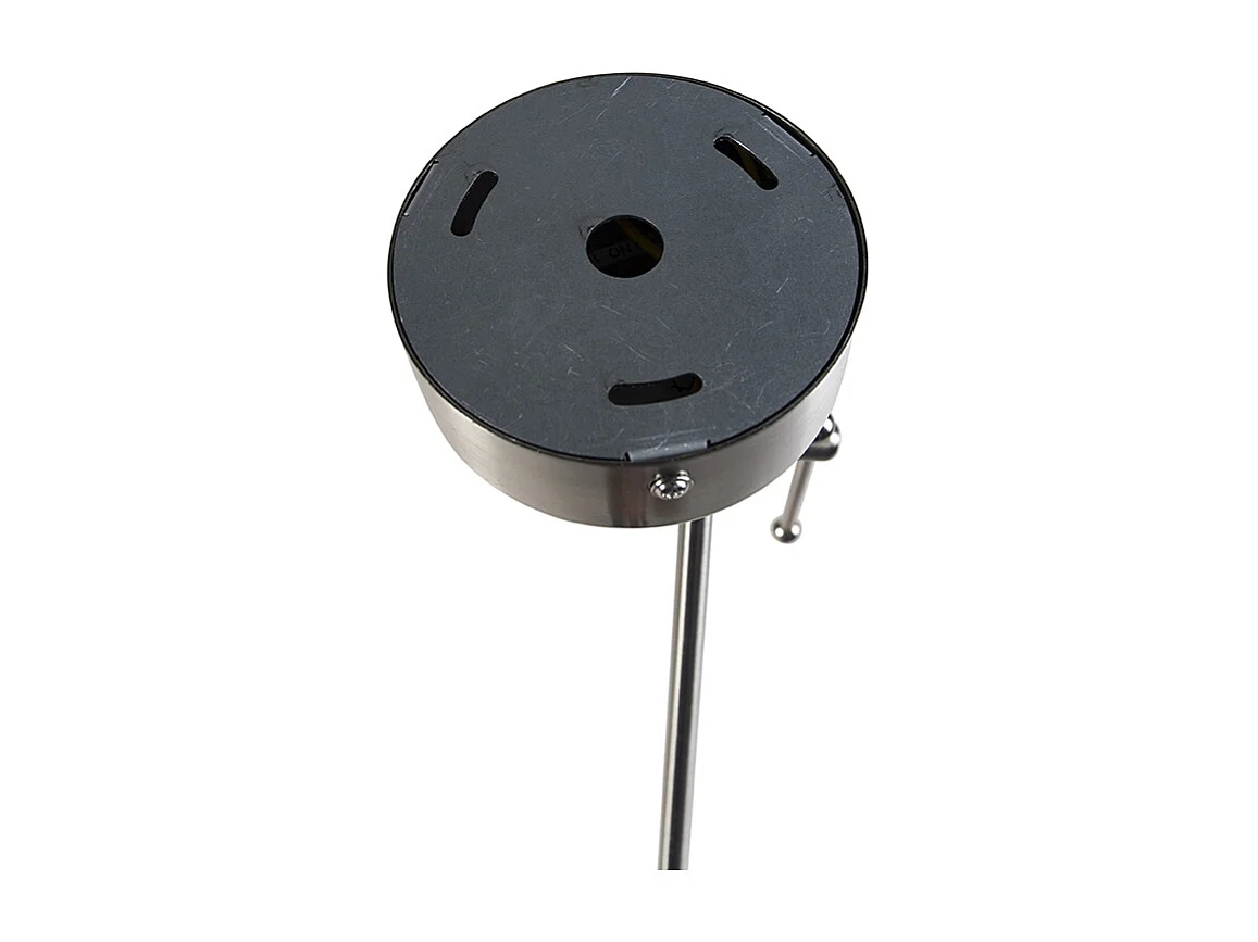 Suspension avec abat-jour en lin noir 35 cm - Acier Blitz I