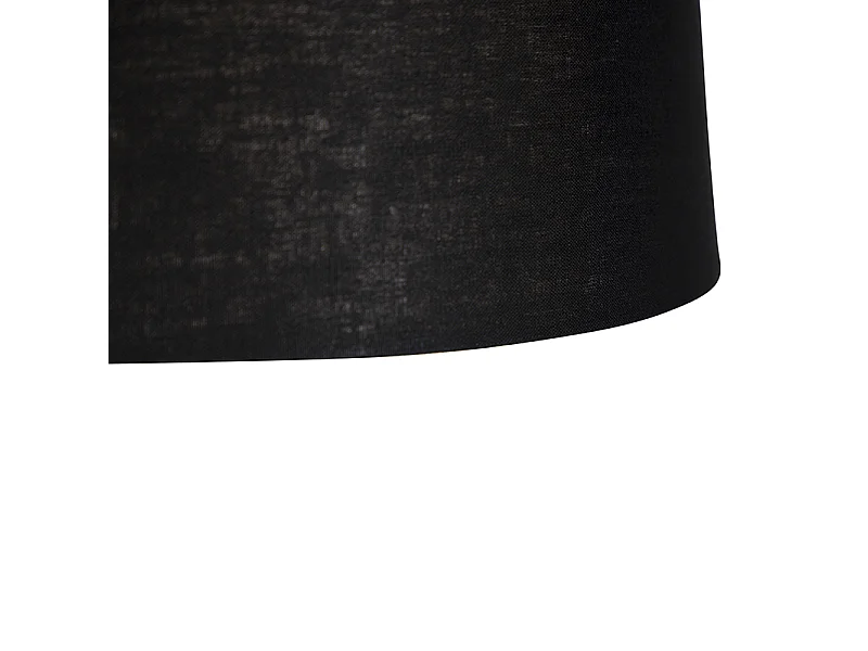Suspension en acier avec abat-jour en lin noir 35 cm - Blitz